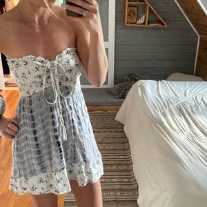 Super cute, floral and tie dye mini dress